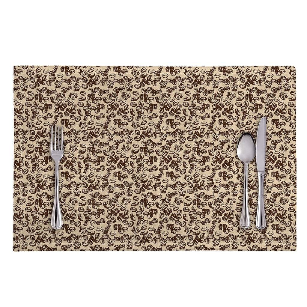 Vintage Coffee Bean Pattern Print Placemat