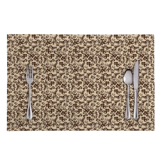Vintage Coffee Bean Pattern Print Placemat