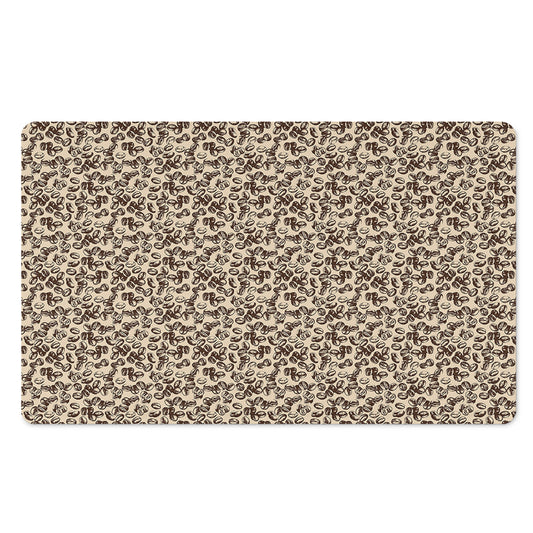 Vintage Coffee Bean Pattern Print Polyester Doormat