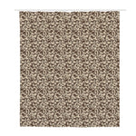 Vintage Coffee Bean Pattern Print Polyester Shower Curtain
