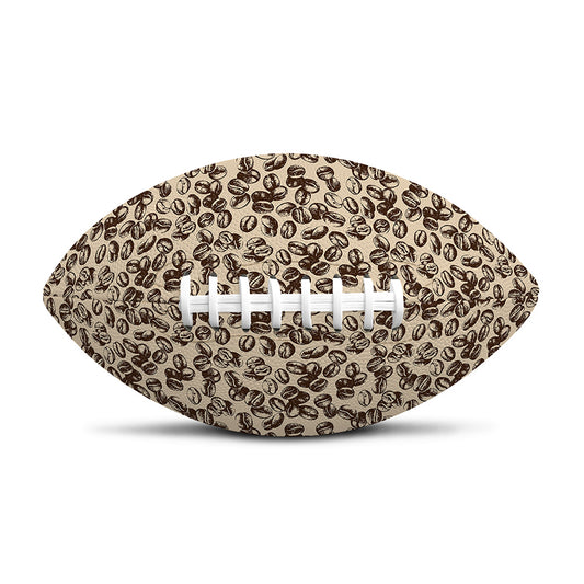 Vintage Coffee Bean Pattern Print Rugby Ball