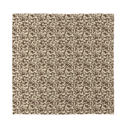 Vintage Coffee Bean Pattern Print Silk Bandana