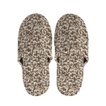 Vintage Coffee Bean Pattern Print Slippers