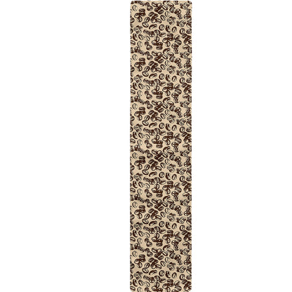 Vintage Coffee Bean Pattern Print Table Runner