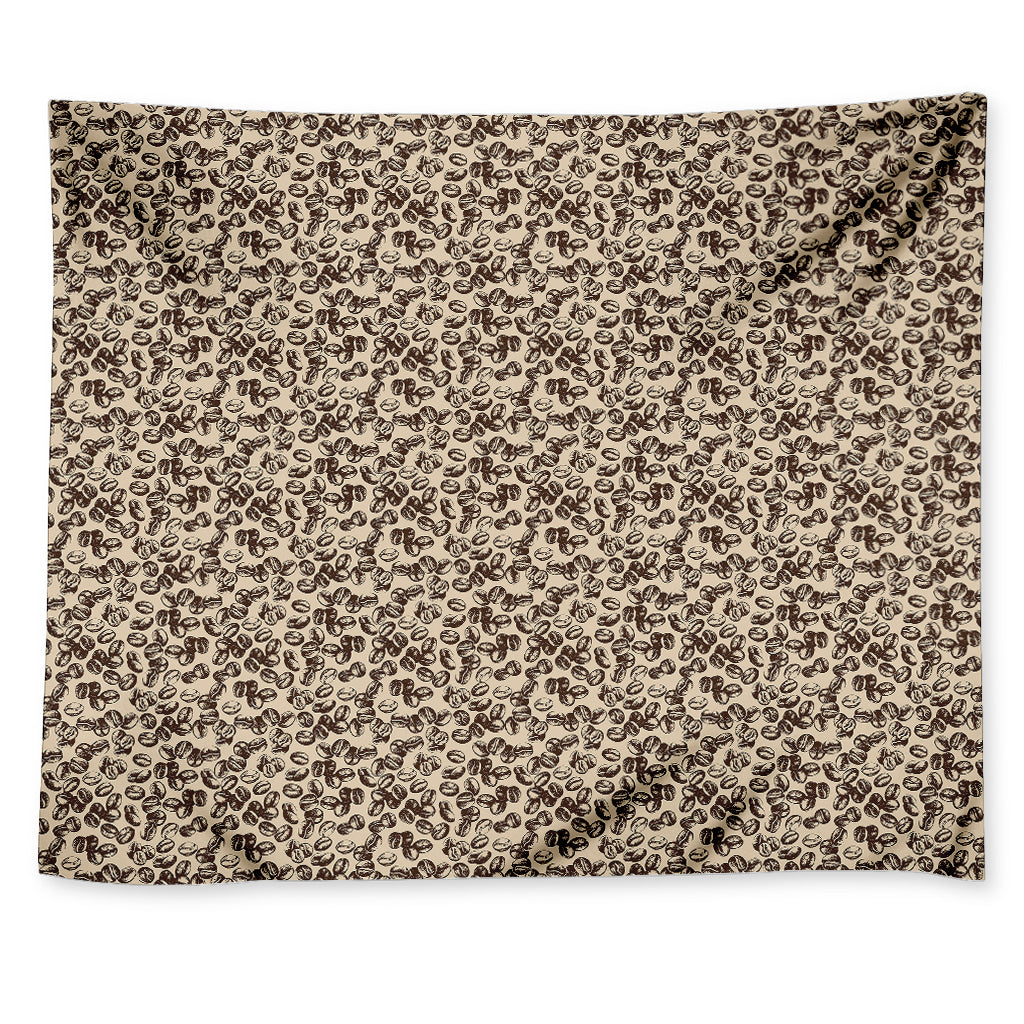 Vintage Coffee Bean Pattern Print Tapestry