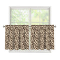 Vintage Coffee Bean Pattern Print Tier Curtains