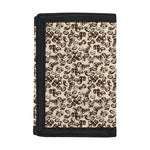 Vintage Coffee Bean Pattern Print Trifold Wallet