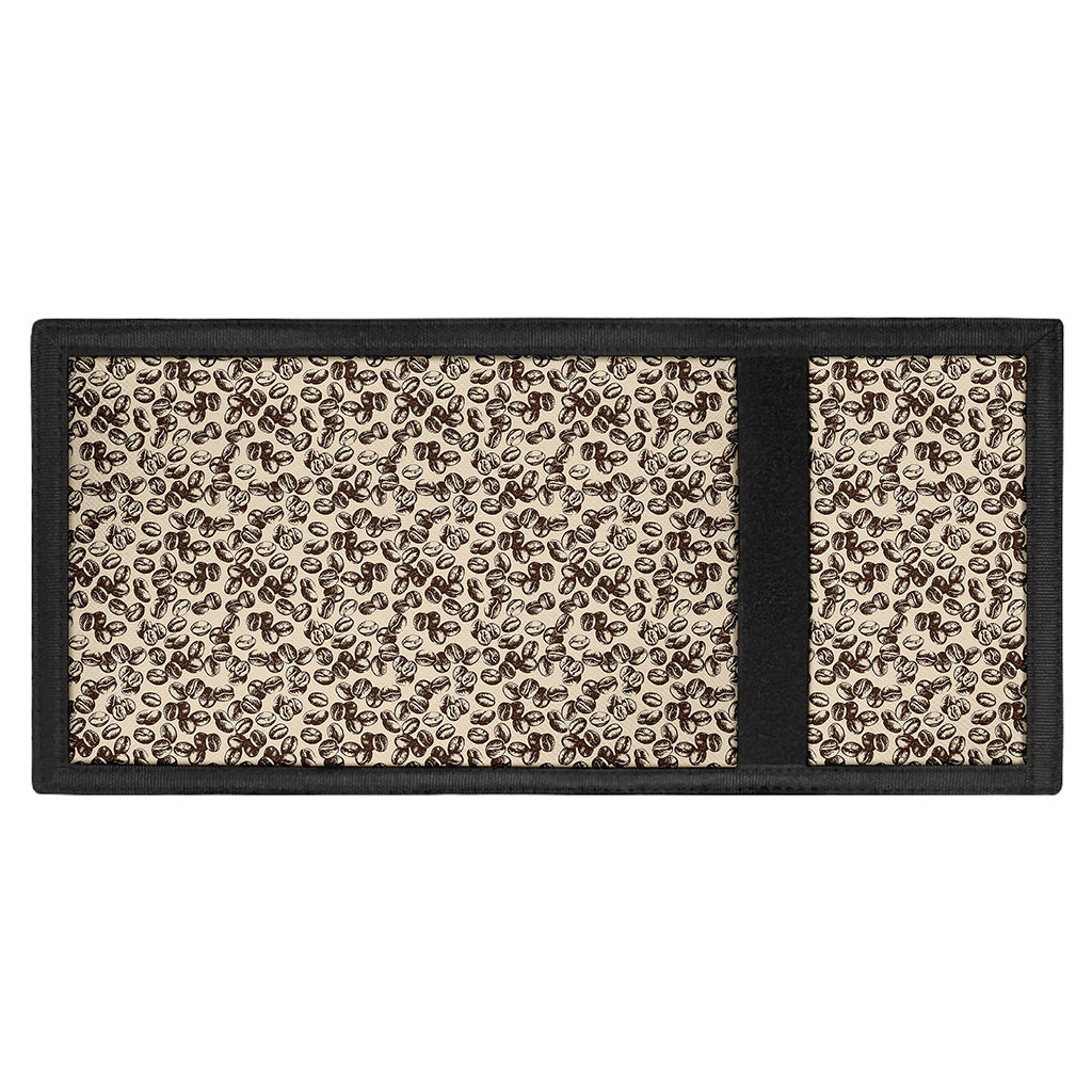 Vintage Coffee Bean Pattern Print Trifold Wallet