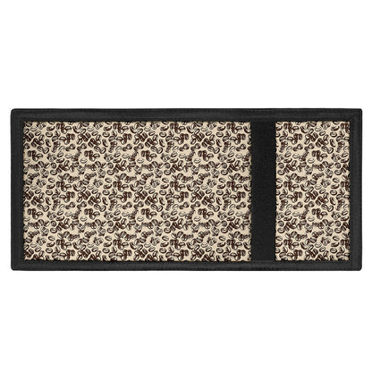 Vintage Coffee Bean Pattern Print Trifold Wallet