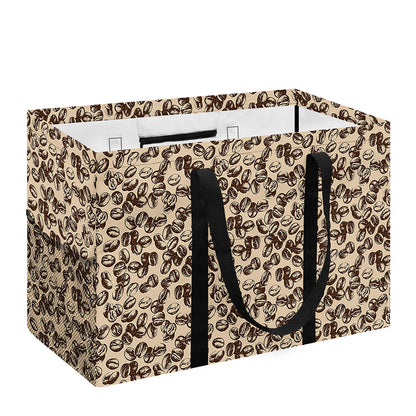 Vintage Coffee Bean Pattern Print Utility Tote Bag