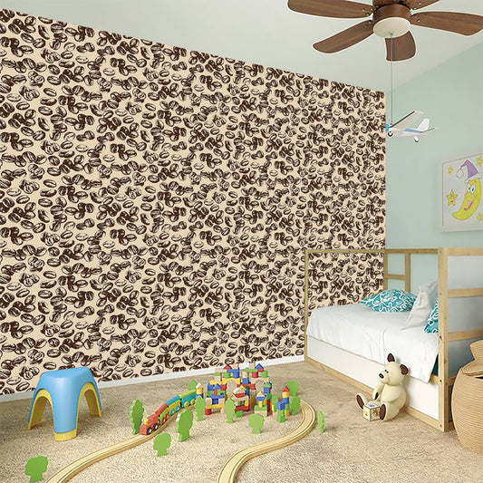 Vintage Coffee Bean Pattern Print Wall Sticker