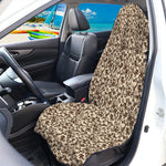 Vintage Coffee Bean Pattern Print Waterproof Car Seat Cover
