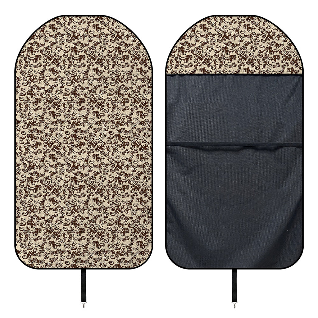 Vintage Coffee Bean Pattern Print Waterproof Car Seat Cover