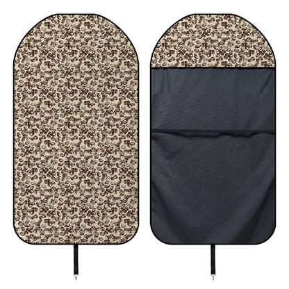 Vintage Coffee Bean Pattern Print Waterproof Car Seat Cover