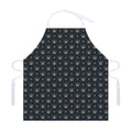 Vintage Crown Pattern Print Adjustable Apron