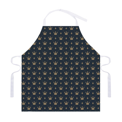 Vintage Crown Pattern Print Adjustable Apron