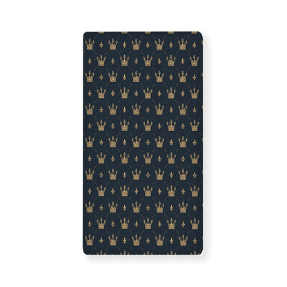 Vintage Crown Pattern Print Baby Crib Sheet