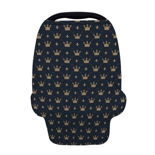 Vintage Crown Pattern Print Baby Seat Cover