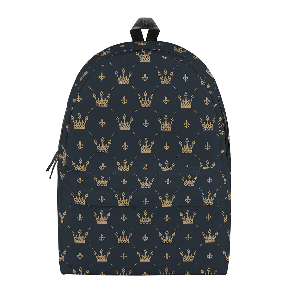 Vintage Crown Pattern Print Backpack