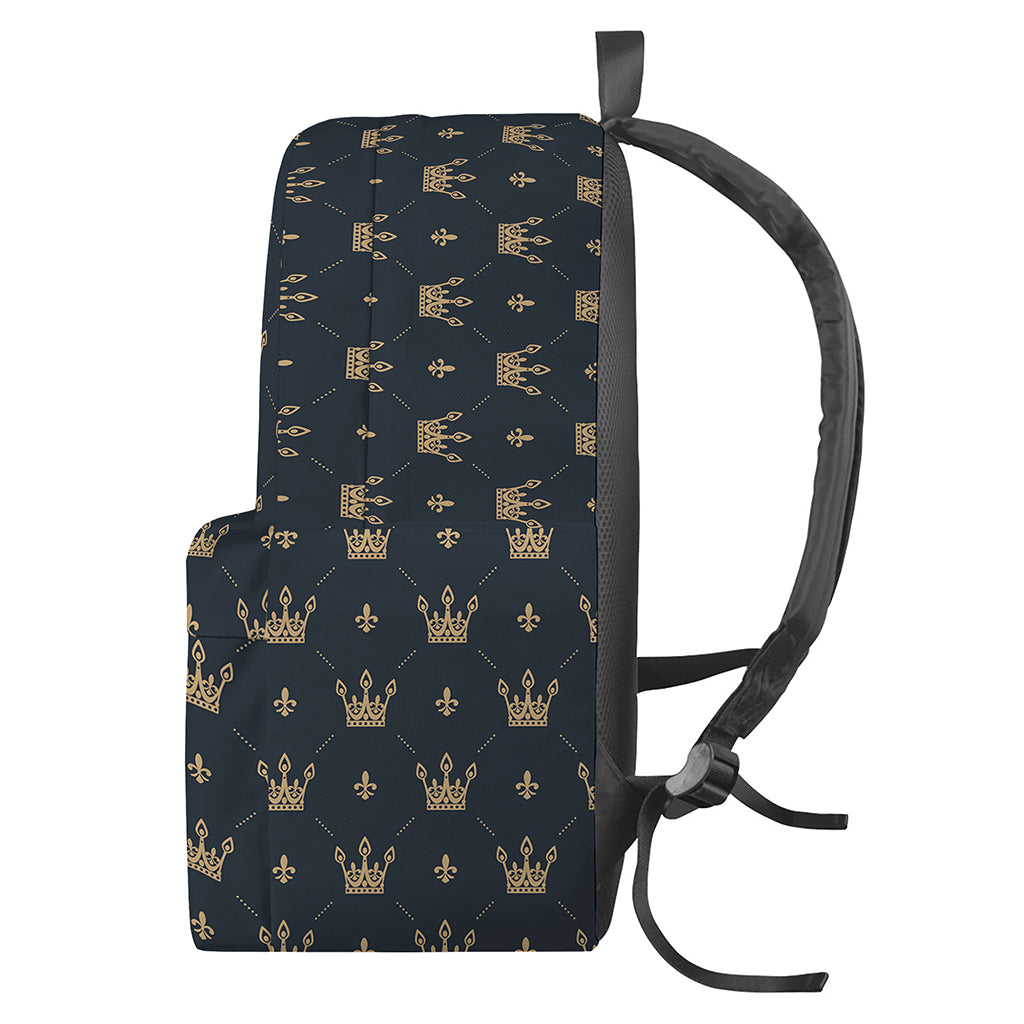 Vintage Crown Pattern Print Backpack