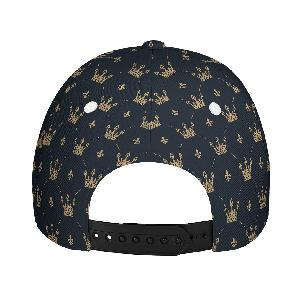 Vintage Crown Pattern Print Baseball Cap