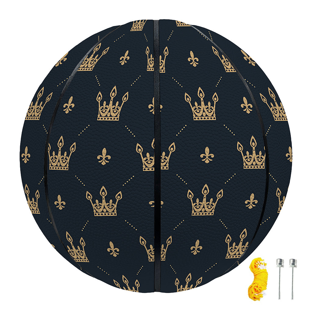 Vintage Crown Pattern Print Basketball