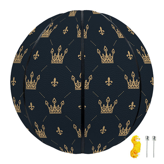 Vintage Crown Pattern Print Basketball