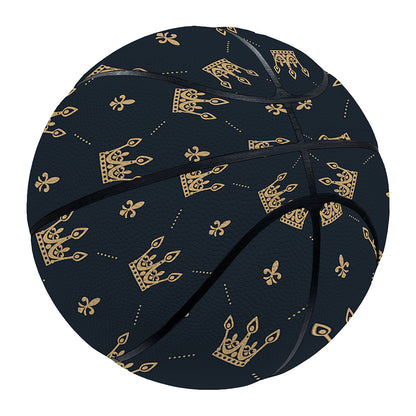Vintage Crown Pattern Print Basketball