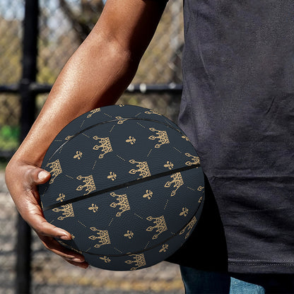 Vintage Crown Pattern Print Basketball