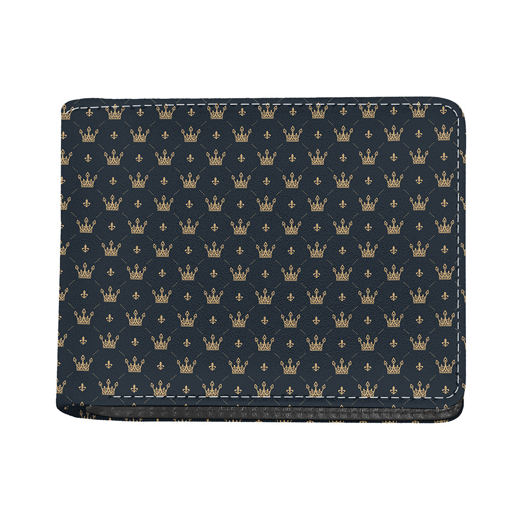 Vintage Crown Pattern Print Bifold Wallet