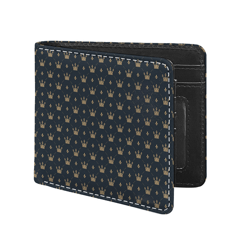 Vintage Crown Pattern Print Bifold Wallet