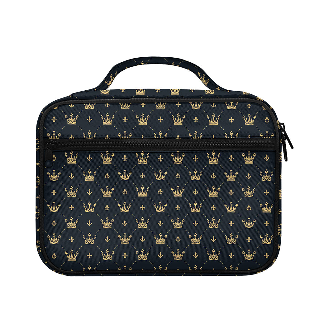Vintage Crown Pattern Print Briefcase Bible Bag