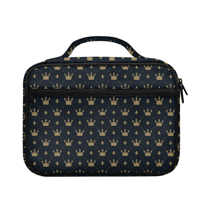 Vintage Crown Pattern Print Briefcase Bible Bag
