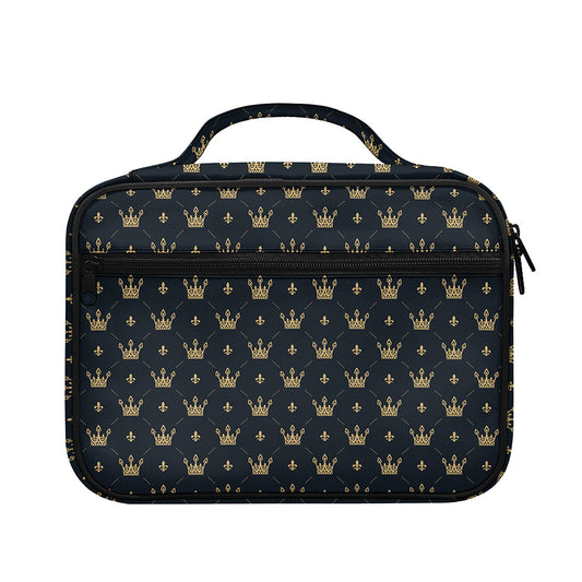 Vintage Crown Pattern Print Briefcase Bible Bag