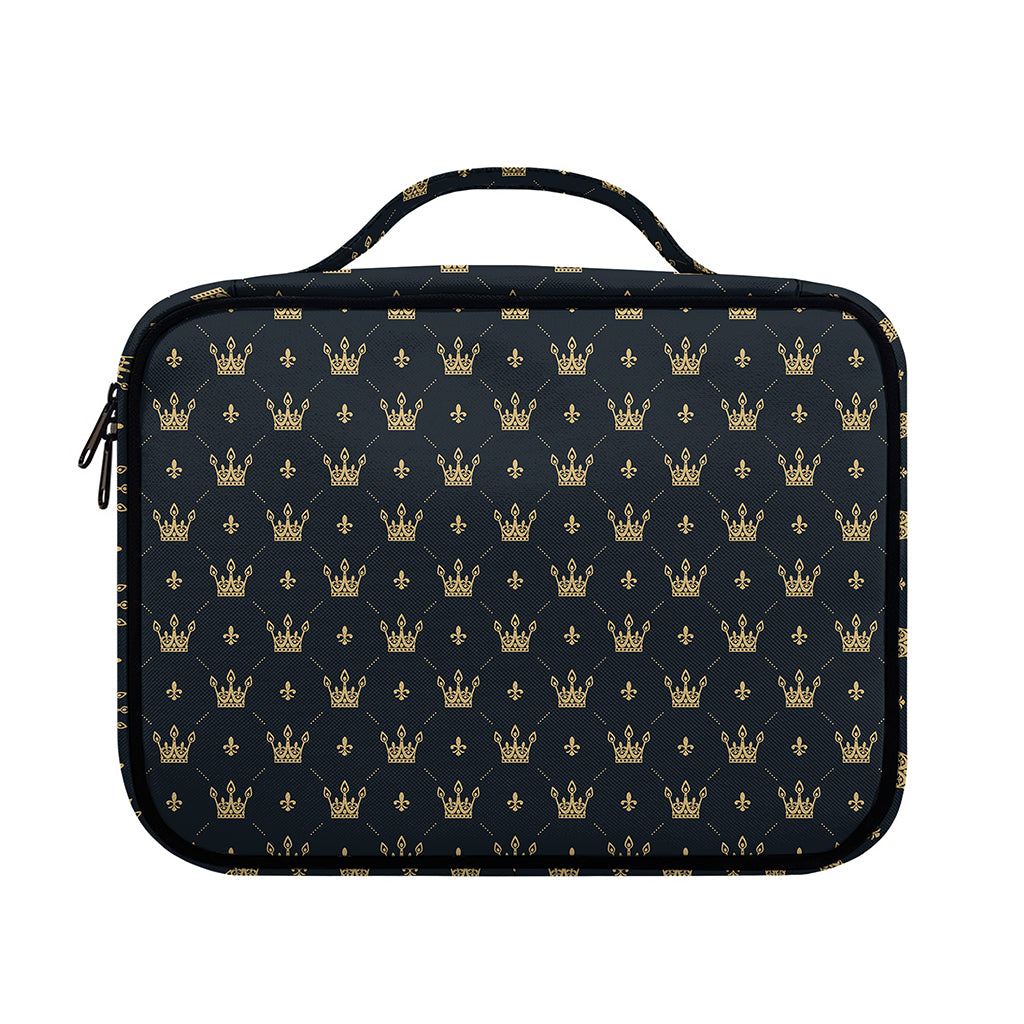 Vintage Crown Pattern Print Briefcase Bible Bag
