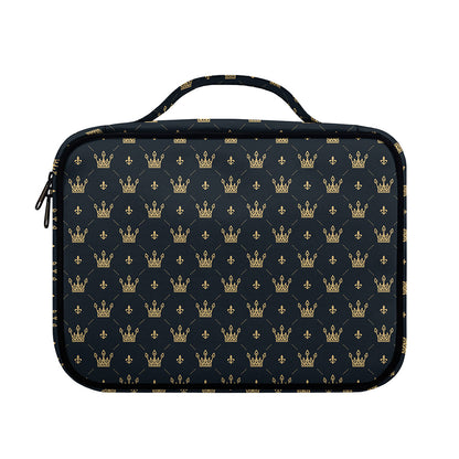 Vintage Crown Pattern Print Briefcase Bible Bag