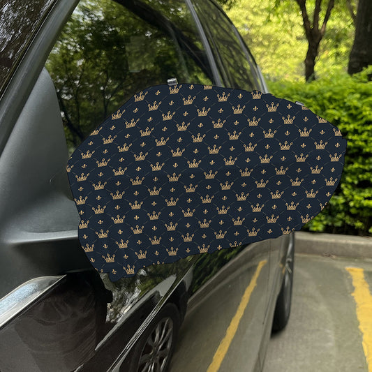 Vintage Crown Pattern Print Car Side Mirror Covers
