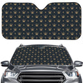 Vintage Crown Pattern Print Car Windshield Sun Shade