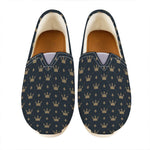 Vintage Crown Pattern Print Casual Shoes