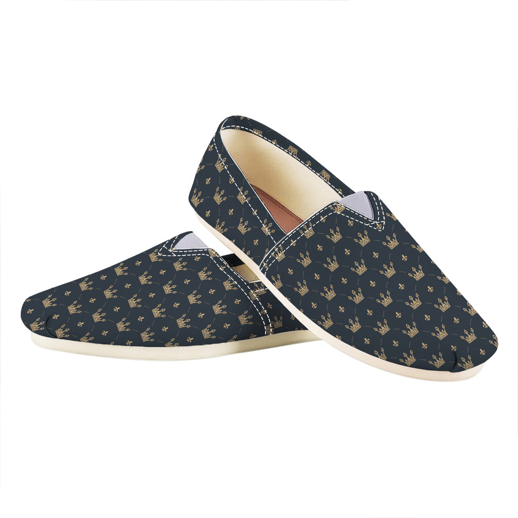 Vintage Crown Pattern Print Casual Shoes