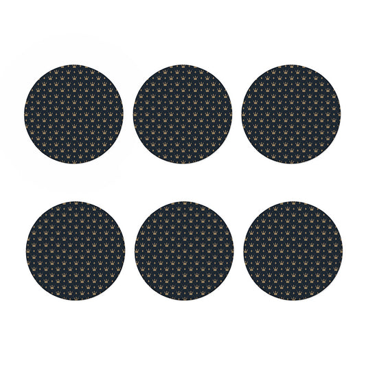 Vintage Crown Pattern Print Coaster Set
