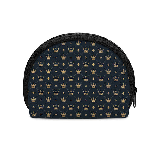 Vintage Crown Pattern Print Coin Purse