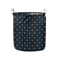 Vintage Crown Pattern Print Collapsible Laundry Basket