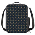 Vintage Crown Pattern Print Crossbody Lunch Bag