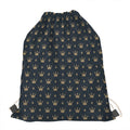 Vintage Crown Pattern Print Drawstring Bag
