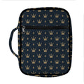 Vintage Crown Pattern Print Front Pocket Bible Bag