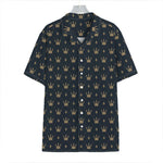Vintage Crown Pattern Print Hawaiian Shirt