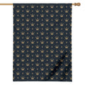Vintage Crown Pattern Print House Flag
