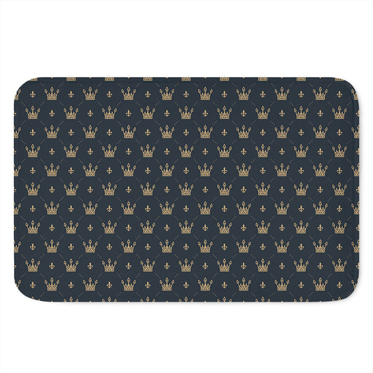 Vintage Crown Pattern Print Indoor Door Mat