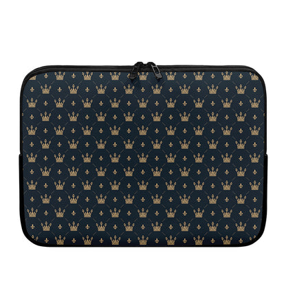 Vintage Crown Pattern Print Laptop Sleeve